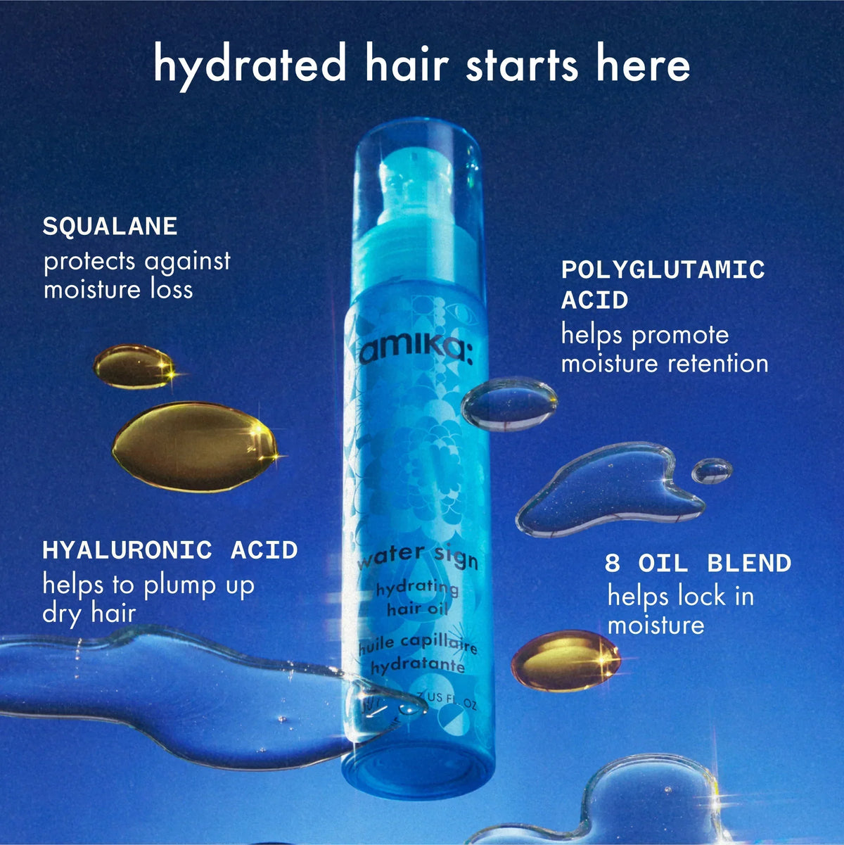 water sign hydrating hair oil for dry hair