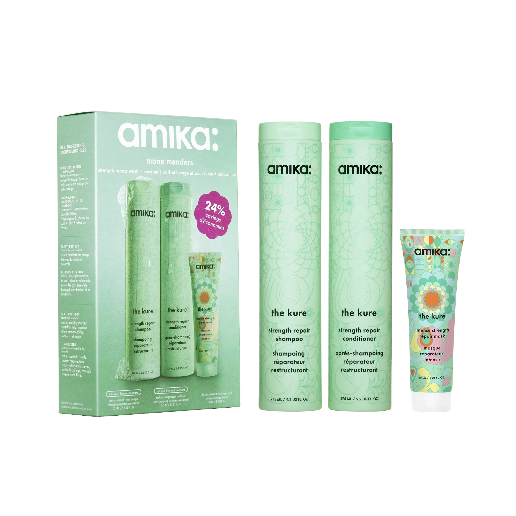mane menders strength repair wash + care set