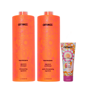 super-sized signature set normcore shampoo and conditioner + soulfood mask